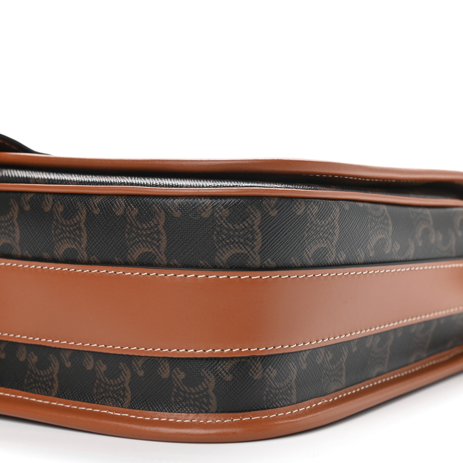 Celine Triomphe Canvas Messenger Folco Bag Tan 9 of 9