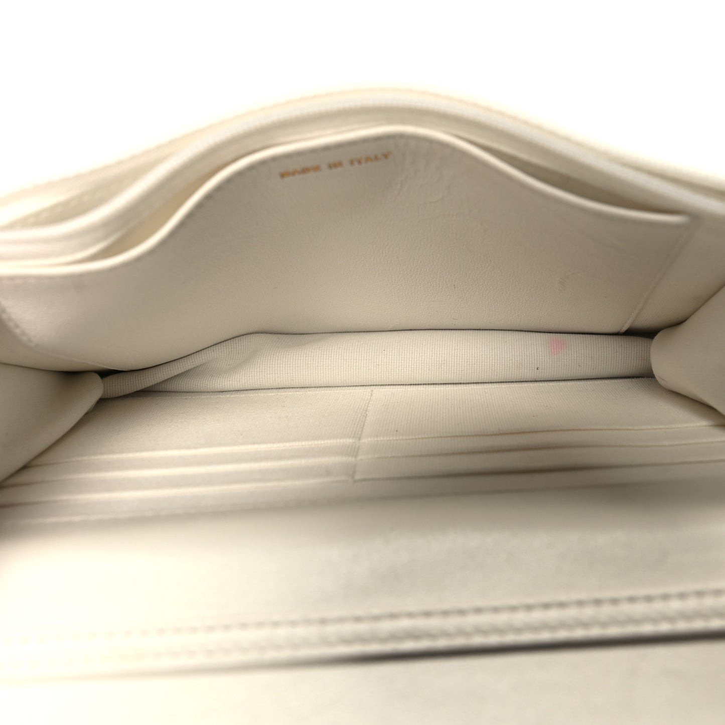 Lambskin Quilted CC Pearl Crush Wallet on Chain WOC White