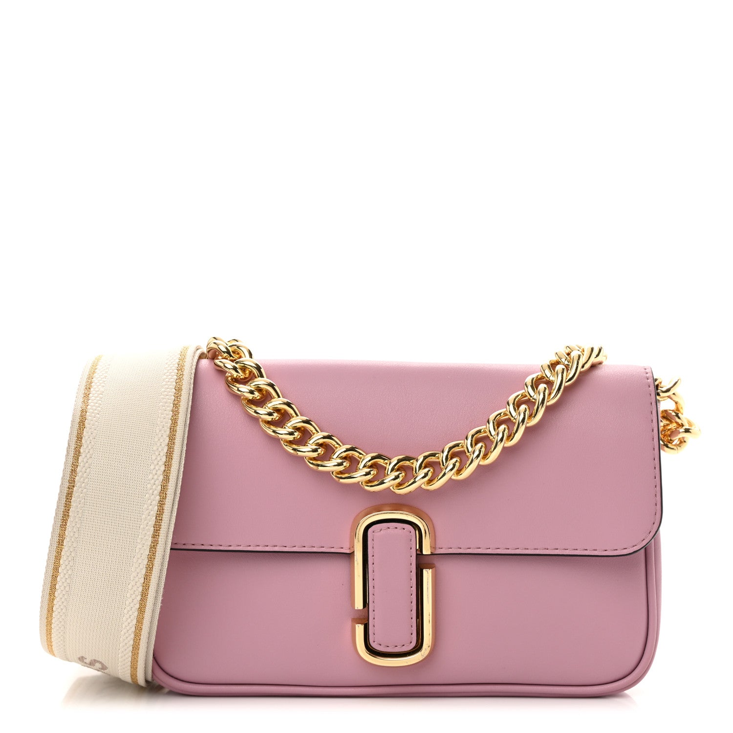 Marc Jacobs Calfskin The J Marc Shoulder Bag Quartz Pink 1319426