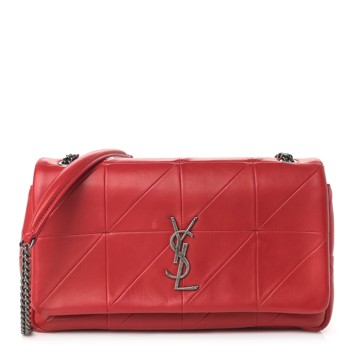 Lambskin Patchwork Monogram Medium Jamie Red
