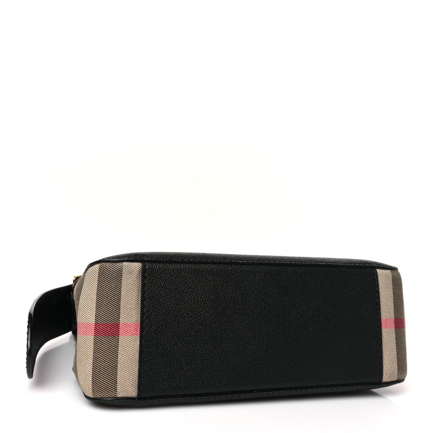 Soft Grain Calfskin House Check Small Helmsley Crossbody Black
