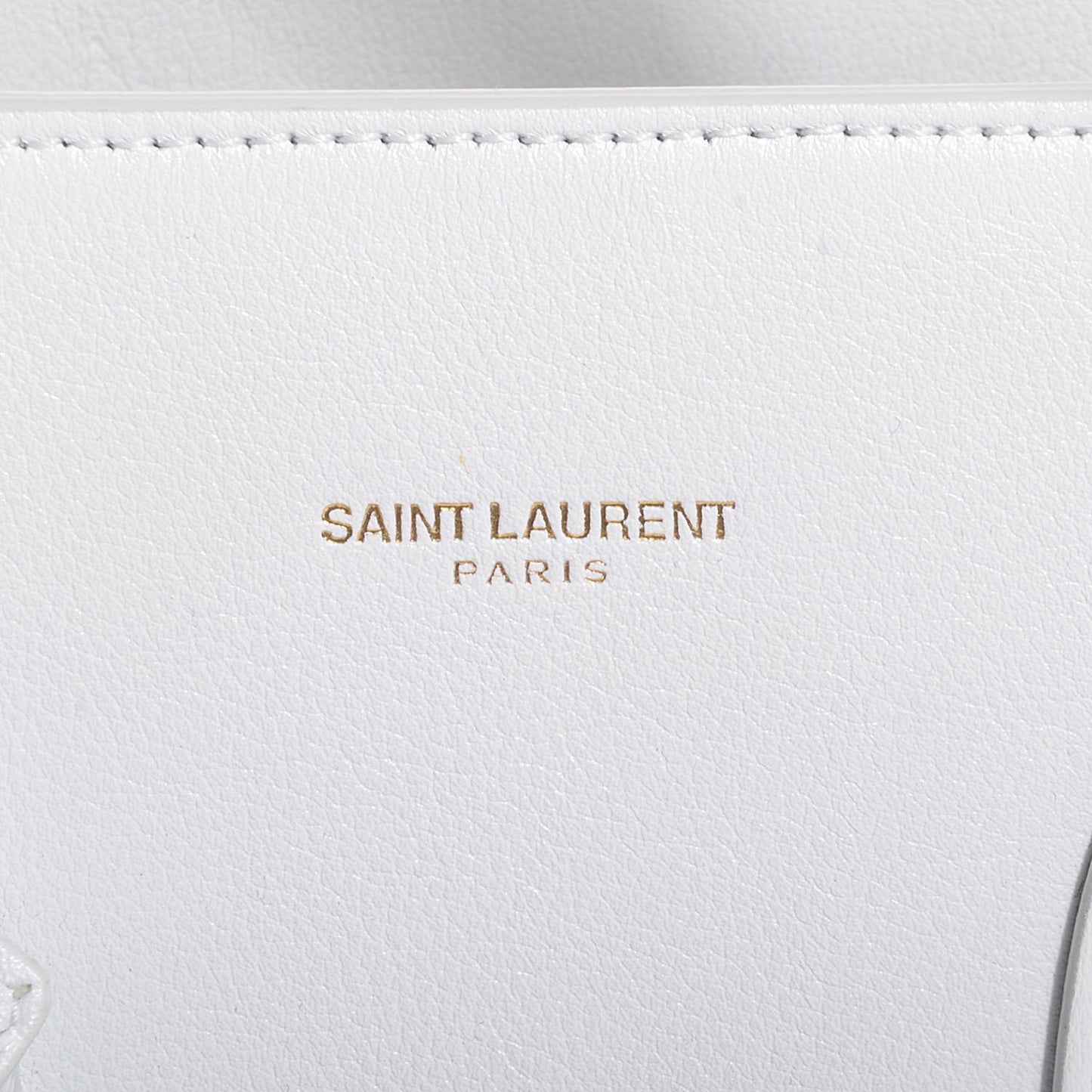 Leather Small Sac de Jour White
