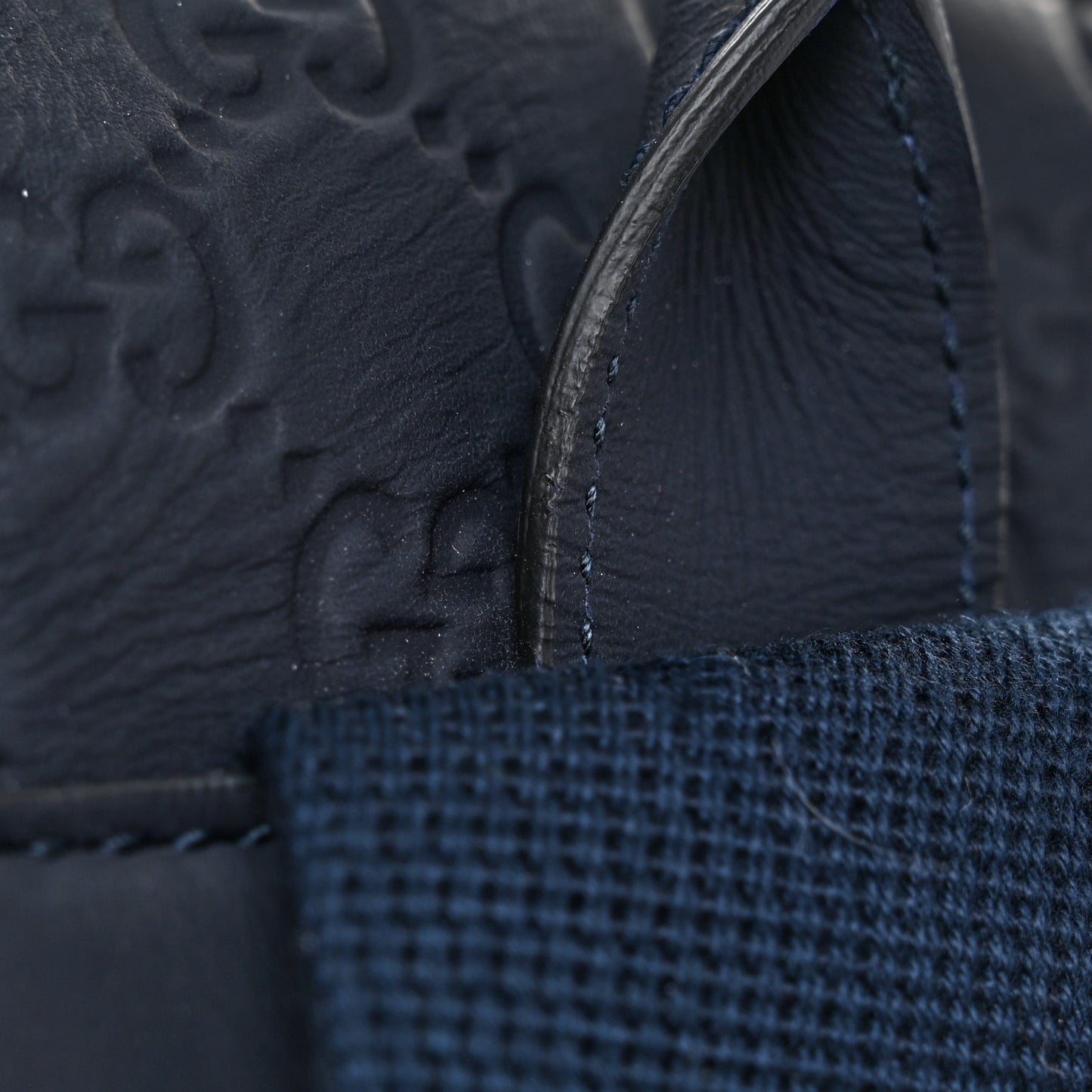 Guccissima Single Buckle Backpack Blue
