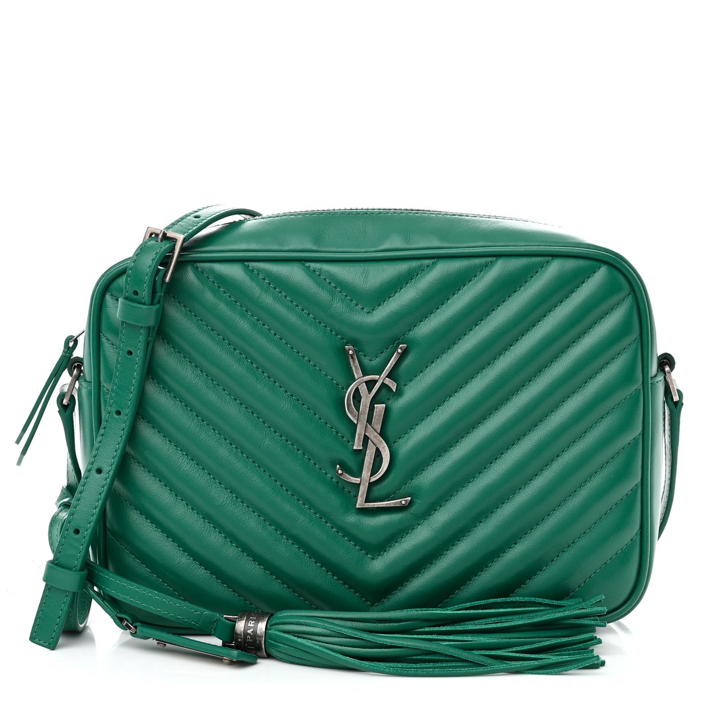 Calfskin Matelasse Monogram Lou Camera Bag Malachite