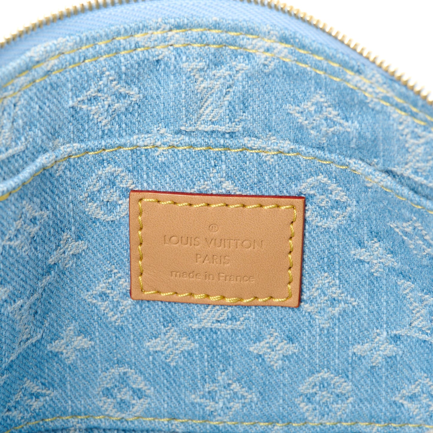 LOUIS VUITTON Denim Monogram Pochette Cosmetique PM Sky Blue