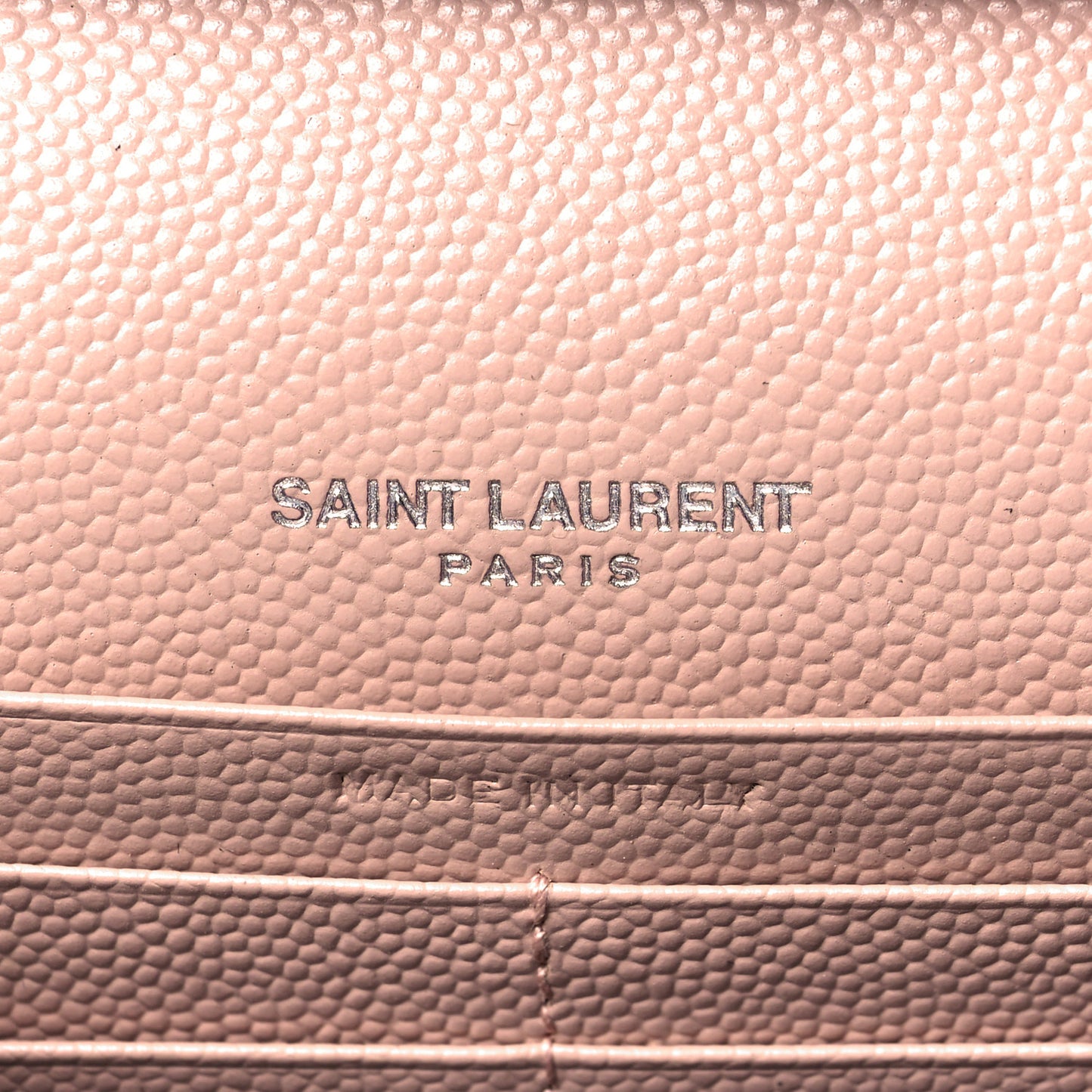 Grain De Poudre Matelasse Chevron Monogram Chain Wallet Pale Pink