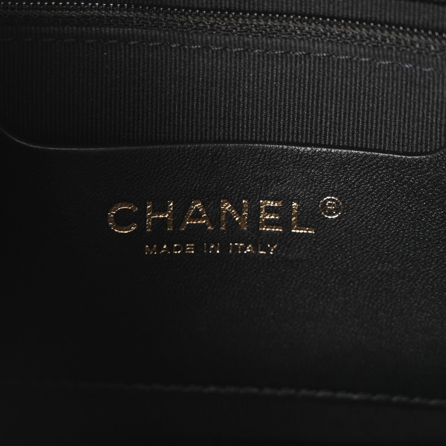 Patent Quilted Graphic Catch Flap Black