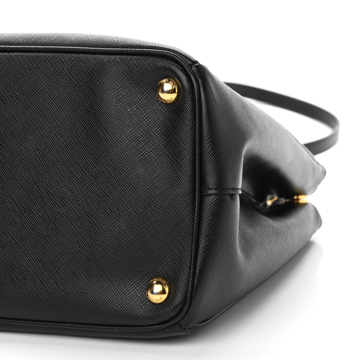 Saffiano Medium Galleria Double Zip Tote Black