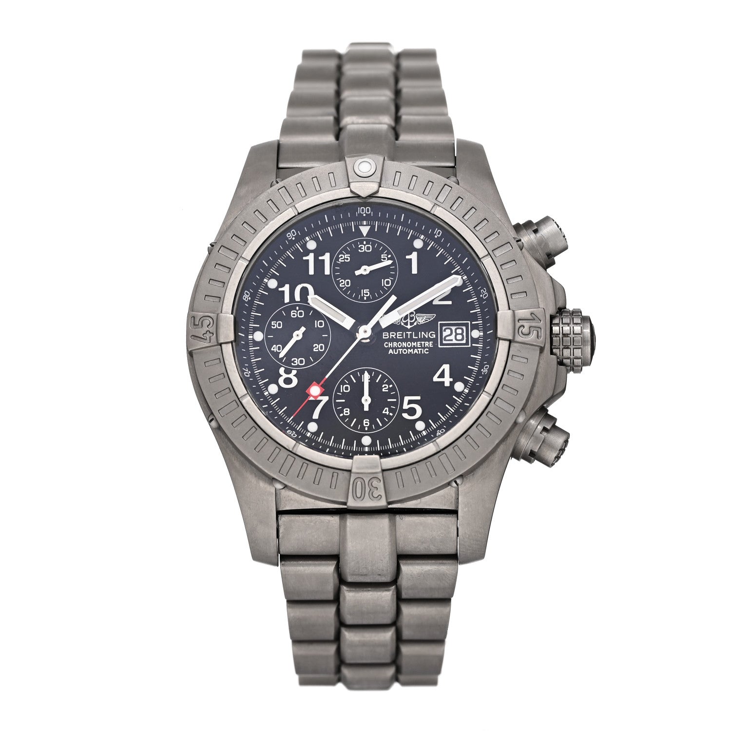 Breitling Titanium 45mm Avenger Chronograph Automatic Watch Black E13360 1 of 4