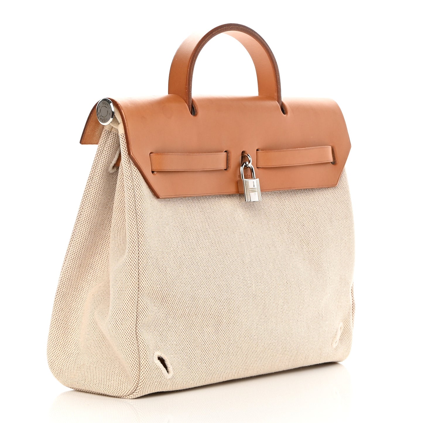 Toile Vache Calfskin Herbag 30 PM Backpack Natural