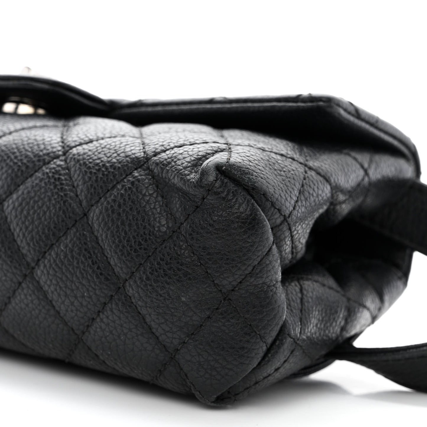 Grained Calfskin Quilted 2.55 Reissue Flap Belt Bag Clutch Black