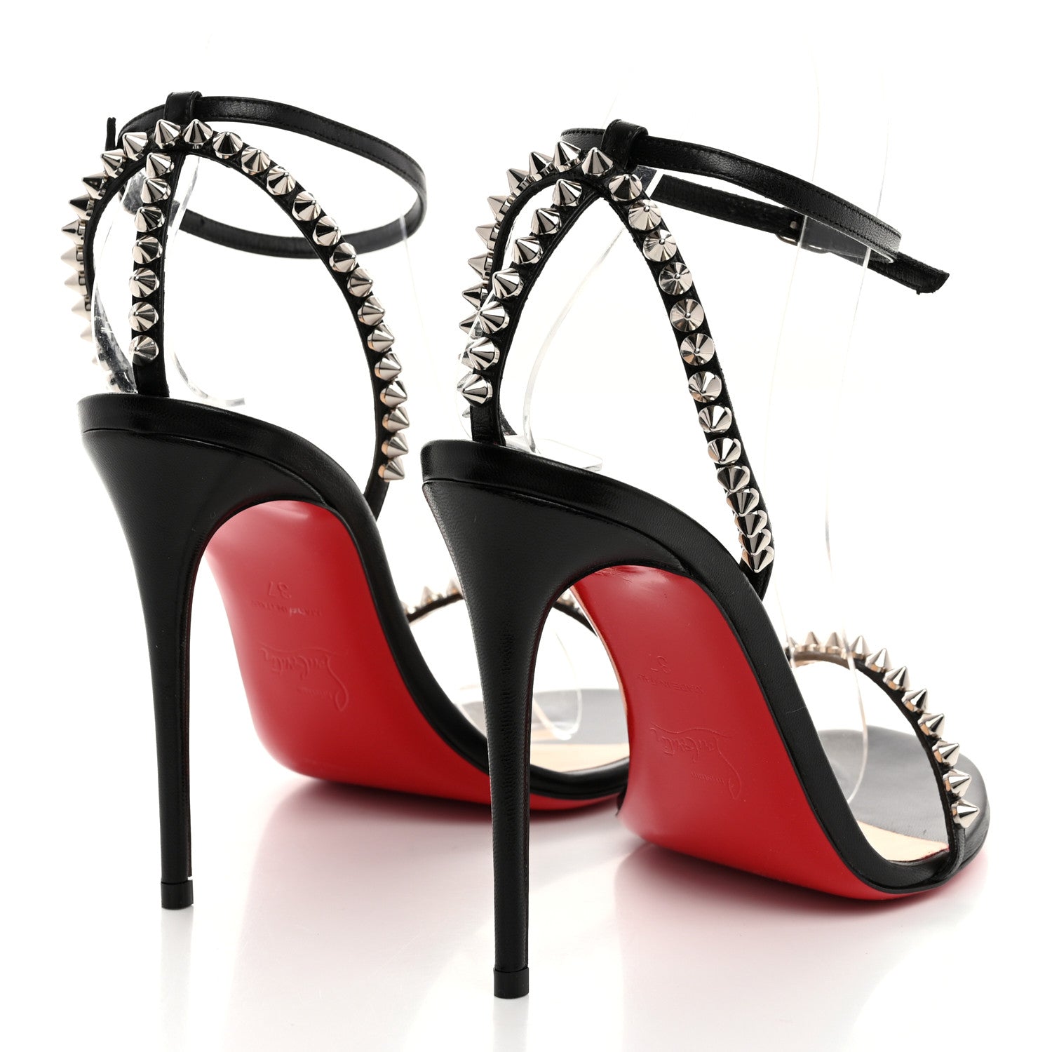 Christian Louboutin Kid Spiked So Me 100 Sandals 37 Black 4 of 8