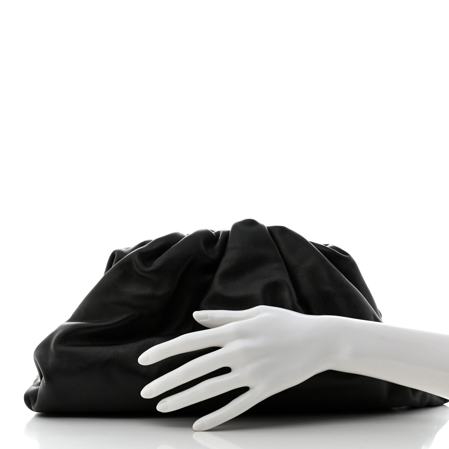 Smooth Butter Calf The Pouch Oversized Clutch Black