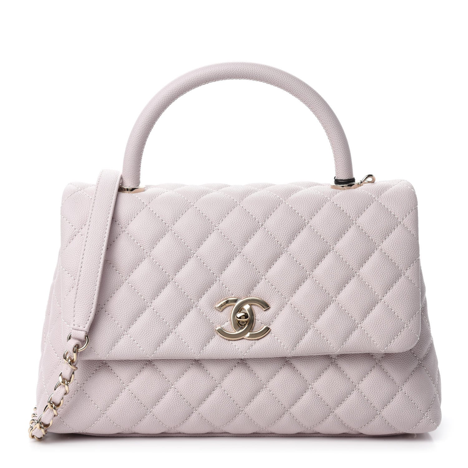 Chanel Caviar Quilted Small Coco Handle Flap Lilas Lilac 1 of 10