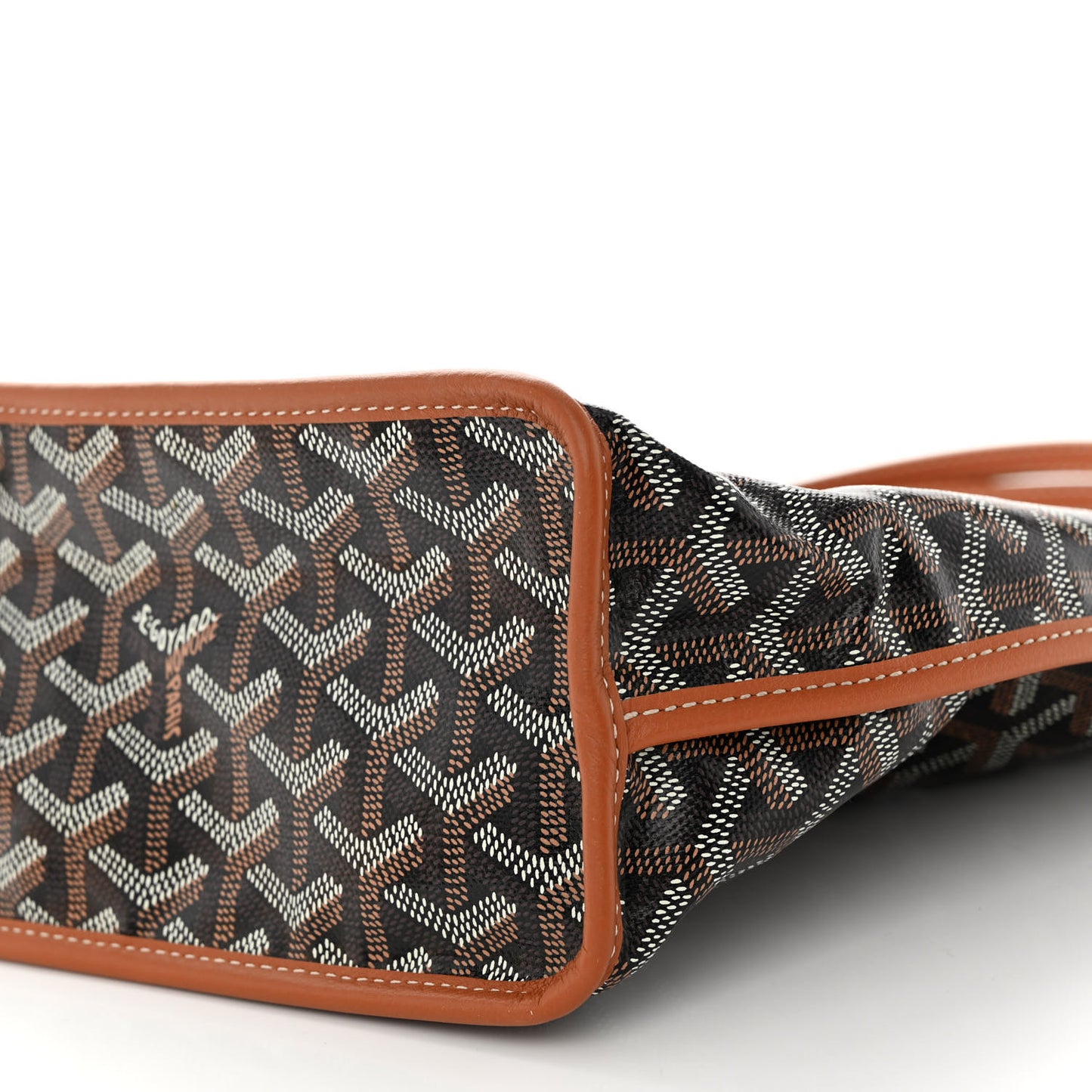 Goyardine Reversible Mini Anjou Black Gold