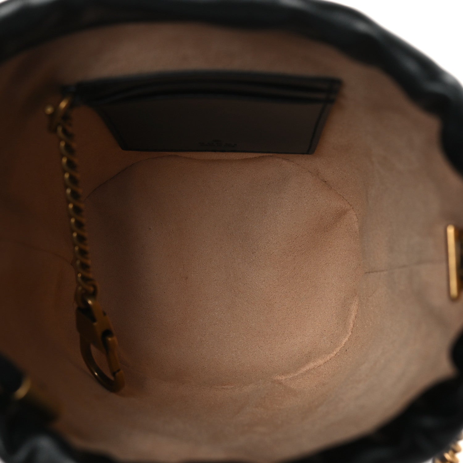 Gucci Calfskin Matelasse Mini GG Marmont 2.0 Bucket Bag Black 5 of 9
