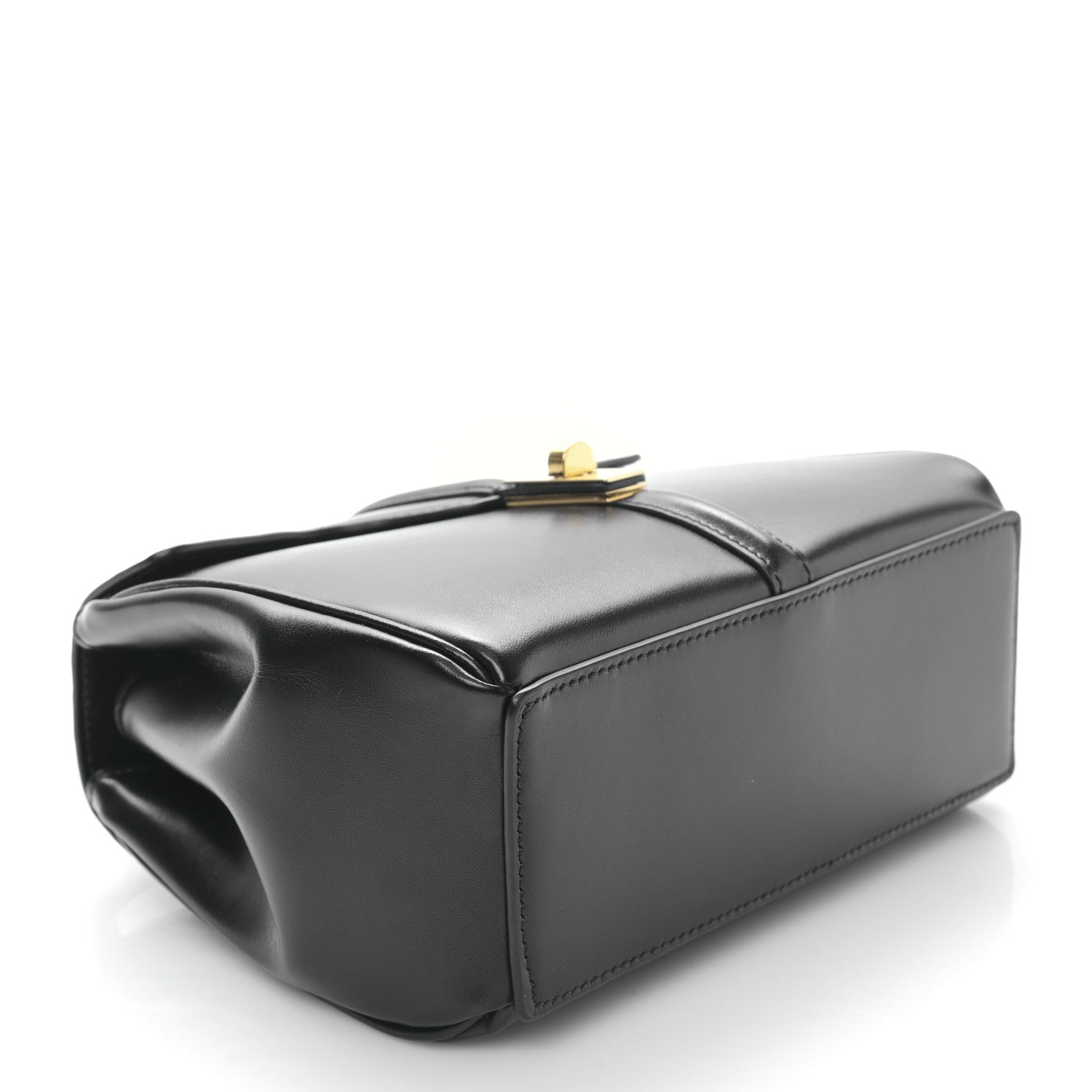 Celine Satinated Calfskin Mini 16 Top Handle Bag Black 4 of 10