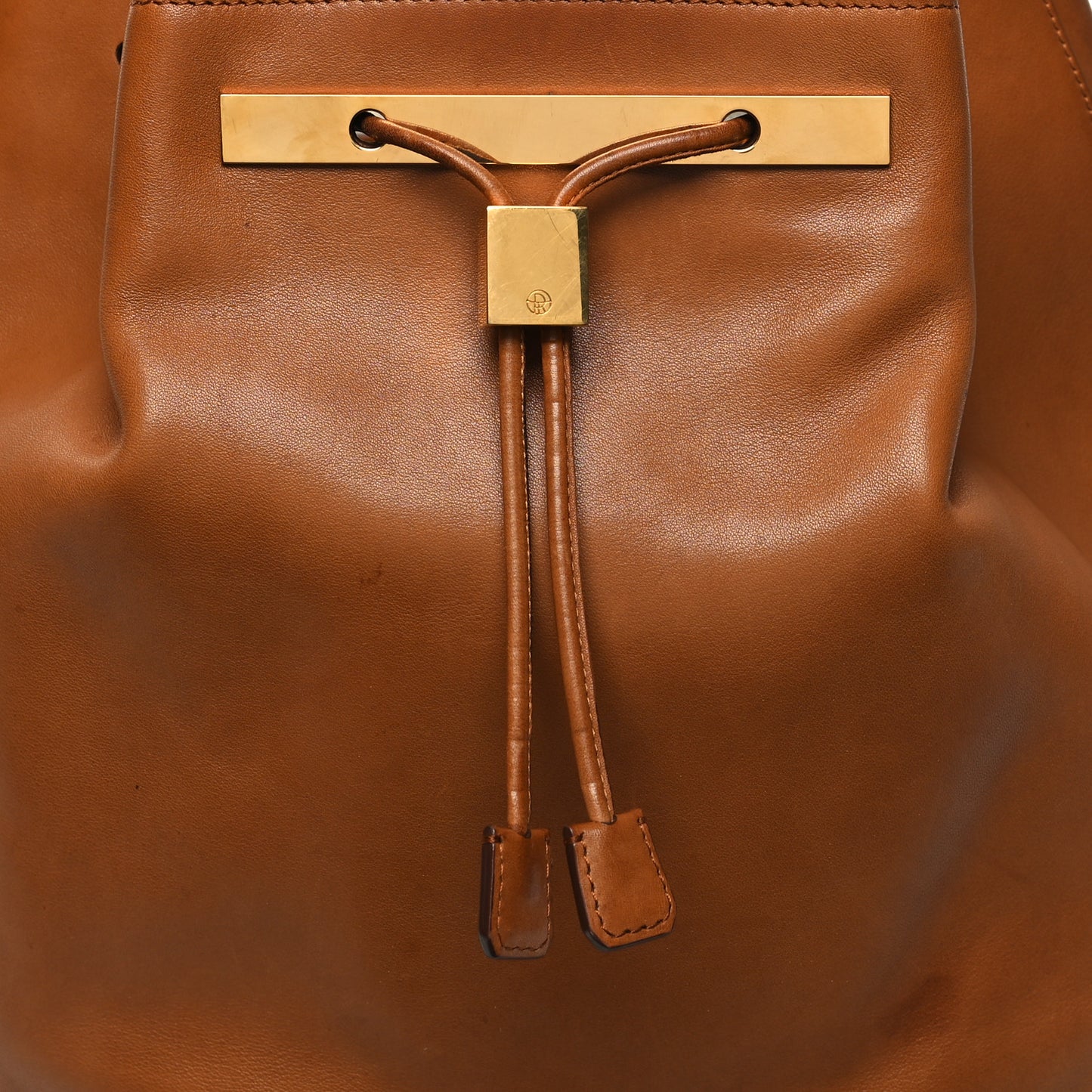 Saddle Calfskin Backpack 11 Brandy