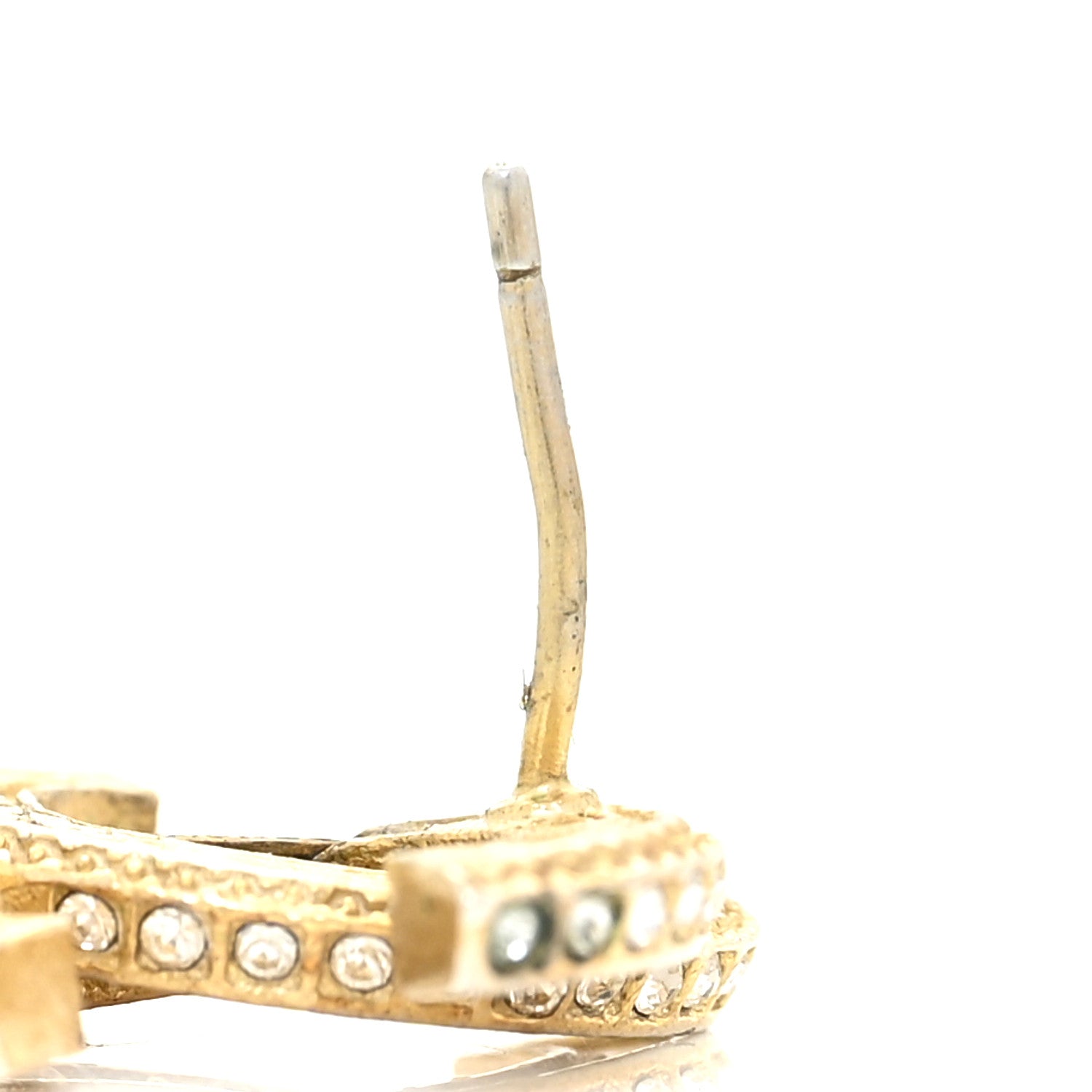 Chanel Baguette Crystal CC Earrings Gold Black 6 of 6