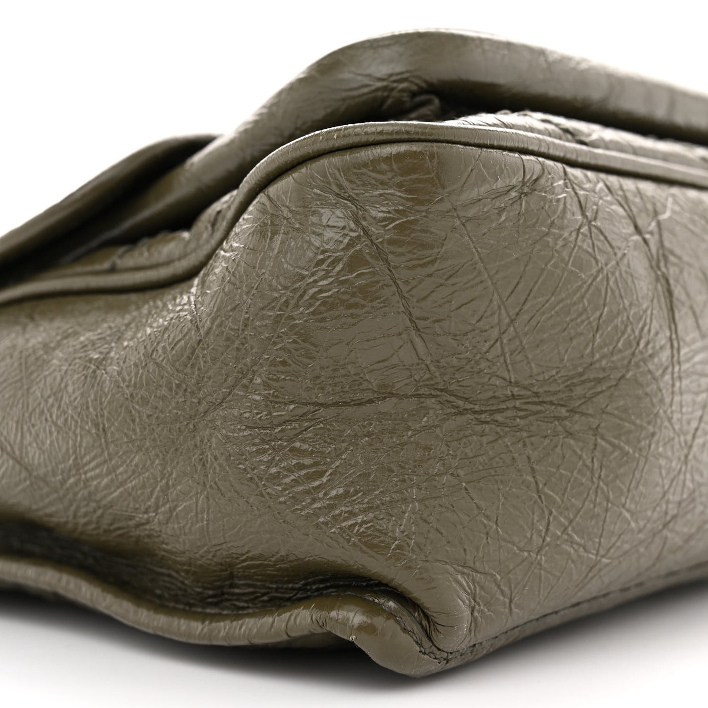 Crinkled Calfskin Matelasse Monogram Medium Niki Chain Satchel Dark Green