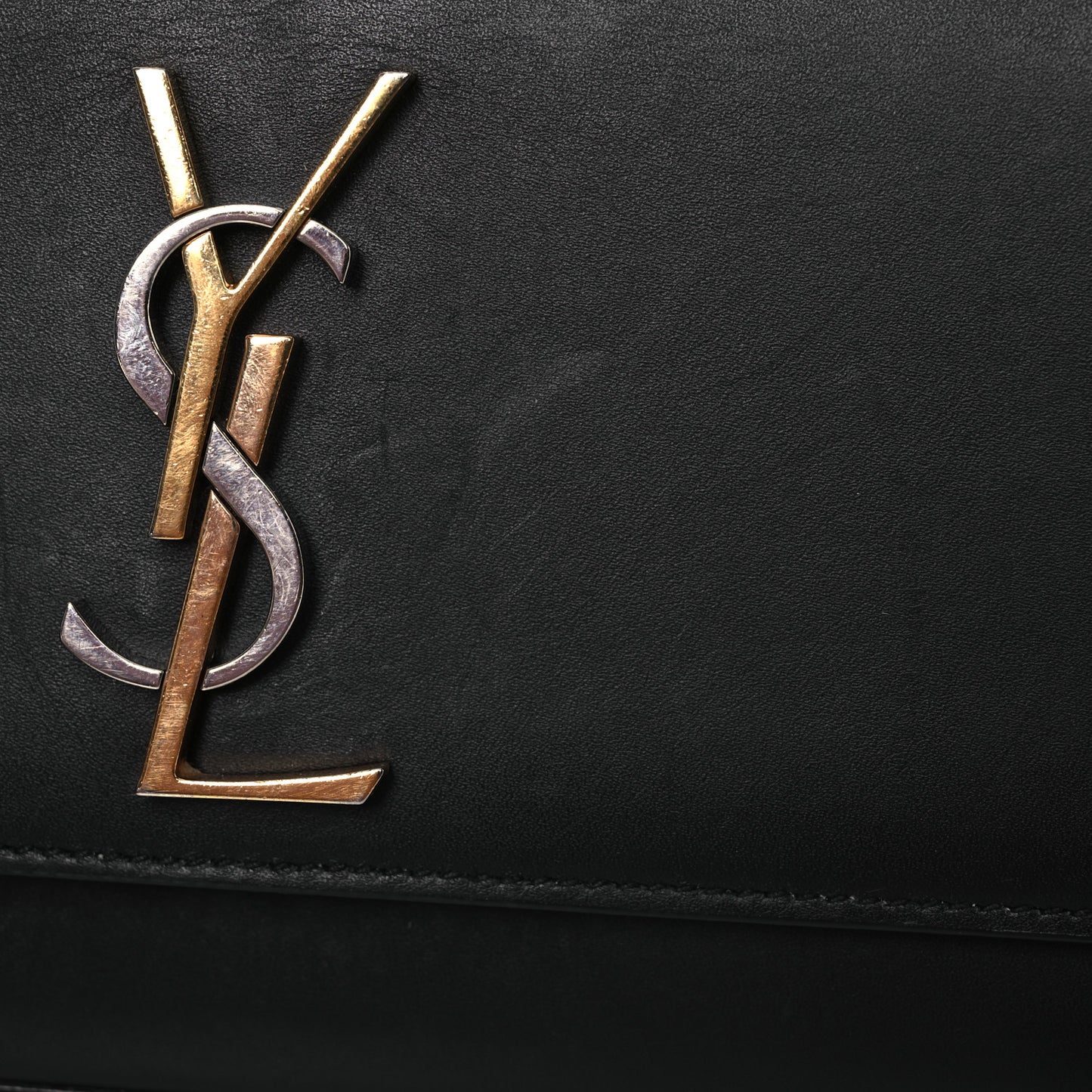 Calfskin Small Monogram Kate Satchel Black