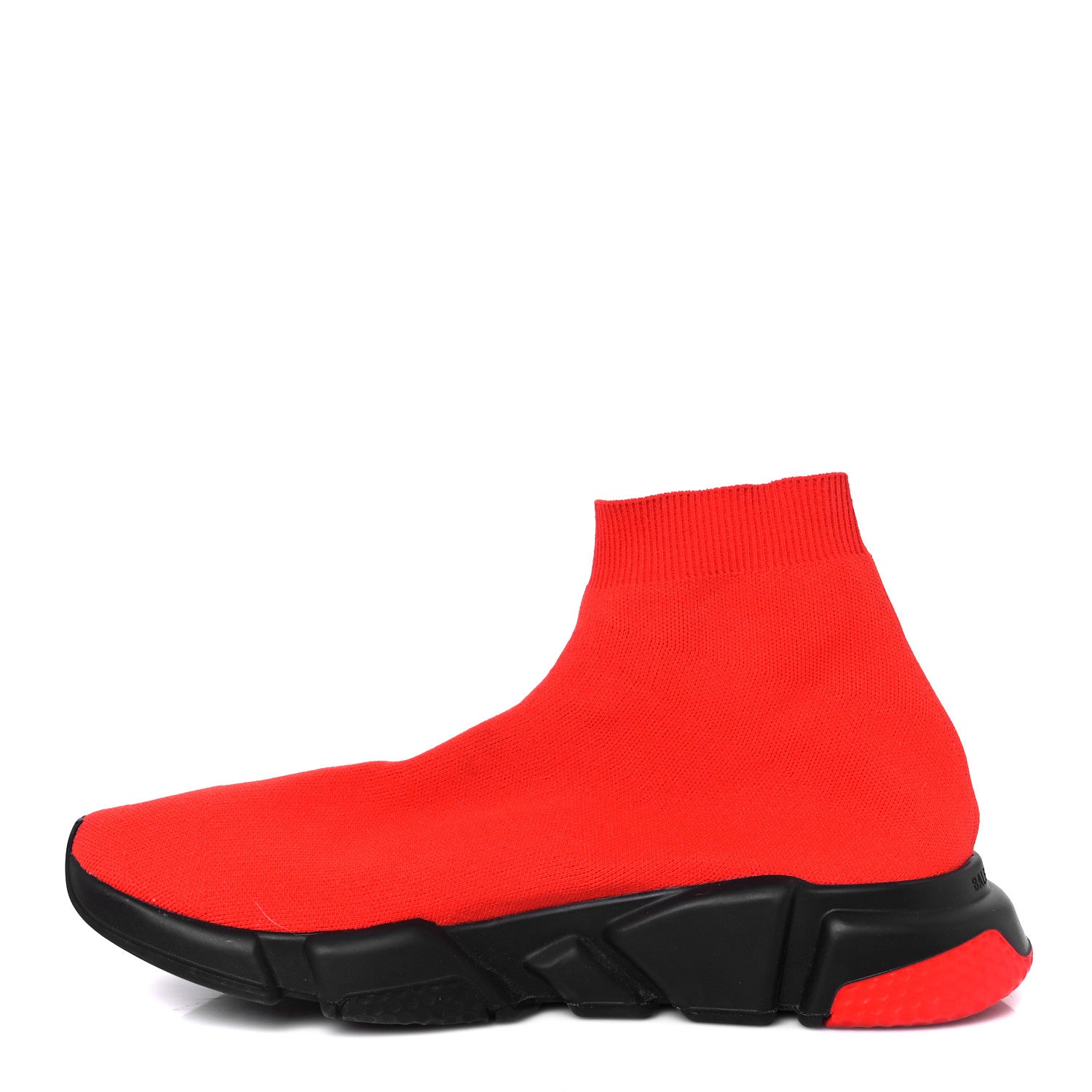 Balenciaga Neoprene Knit Mens Speed Sneakers 45 Red Black 1764863
