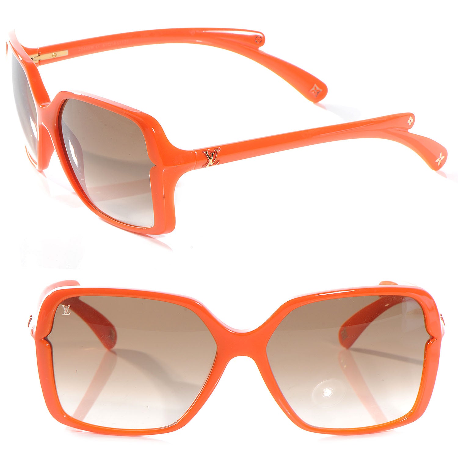 Louis Vuitton Flore Carre Sunglasses Orange 53532 – FASHIONPHILE