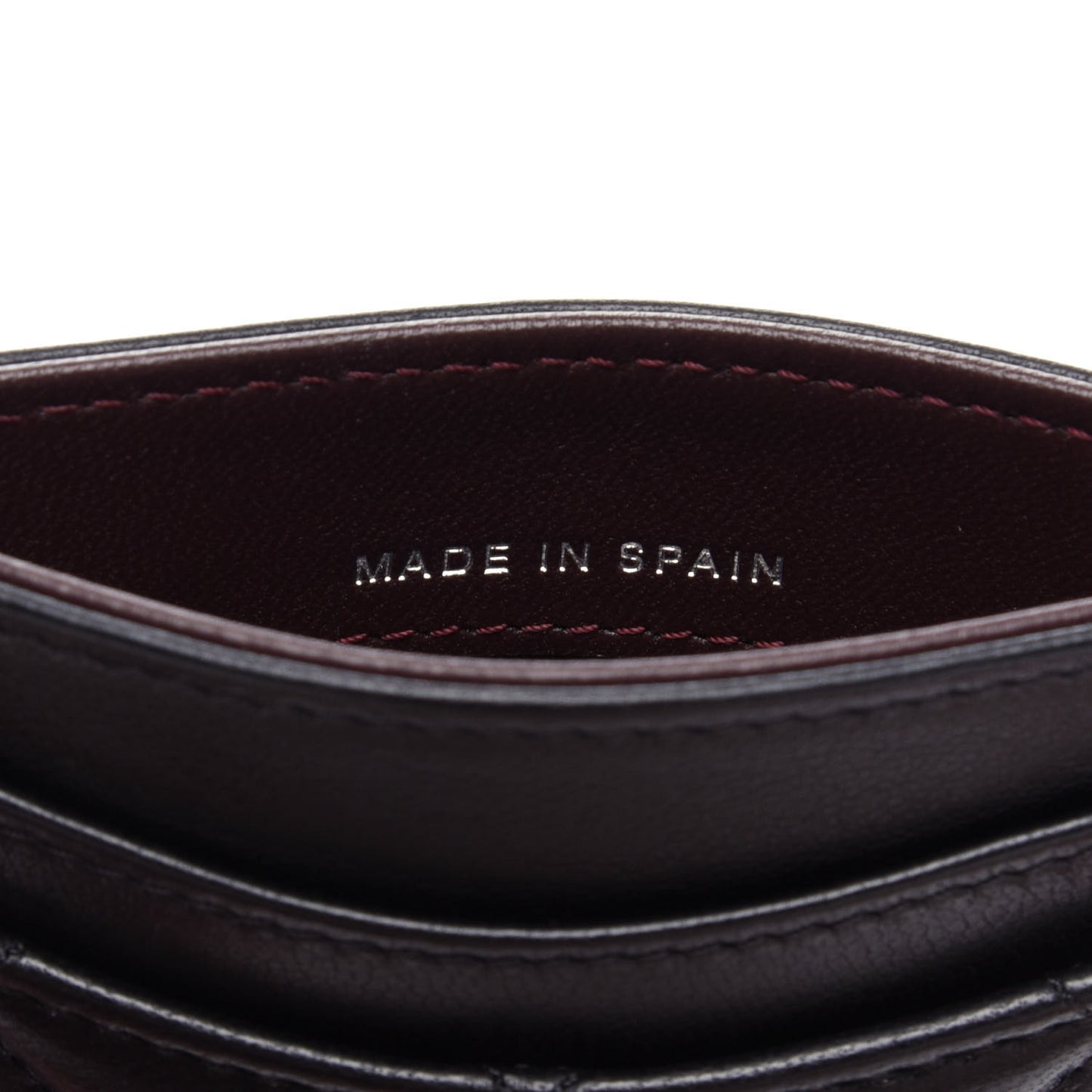 Lambskin Quilted Card Holder Black