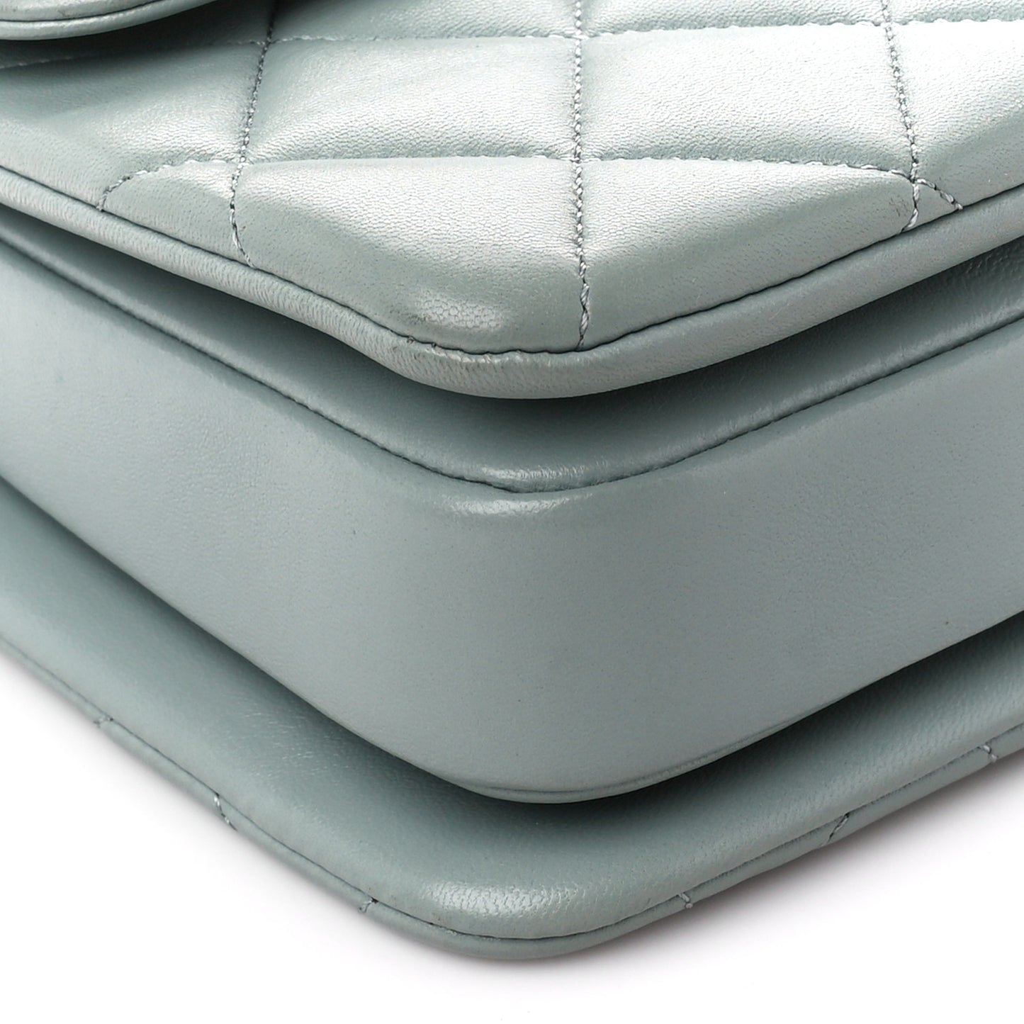 Lambskin Quilted Small Trendy CC Flap Dual Handle Bag Blue