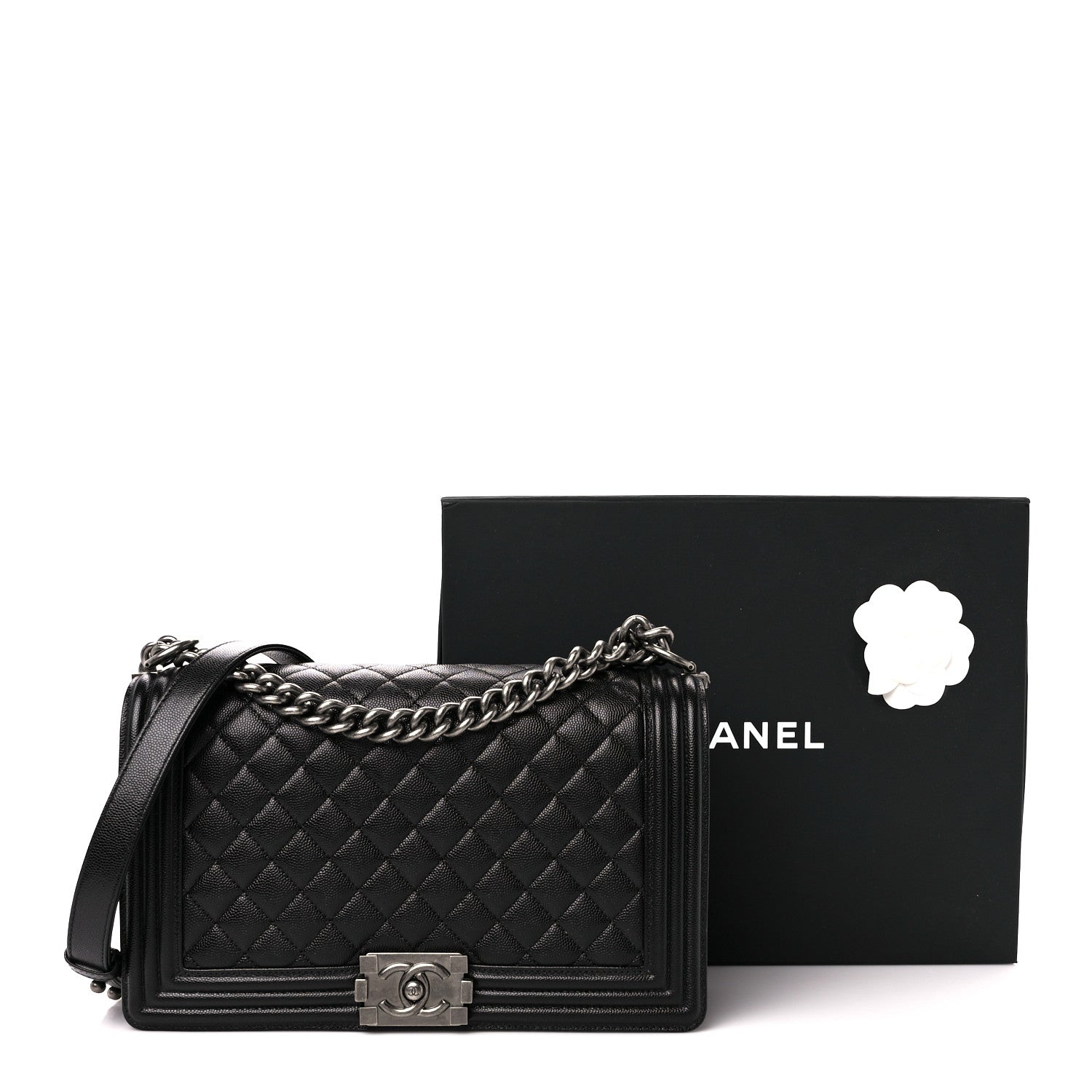 Chanel Caviar Quilted New Medium Boy Flap Black 3 of 11