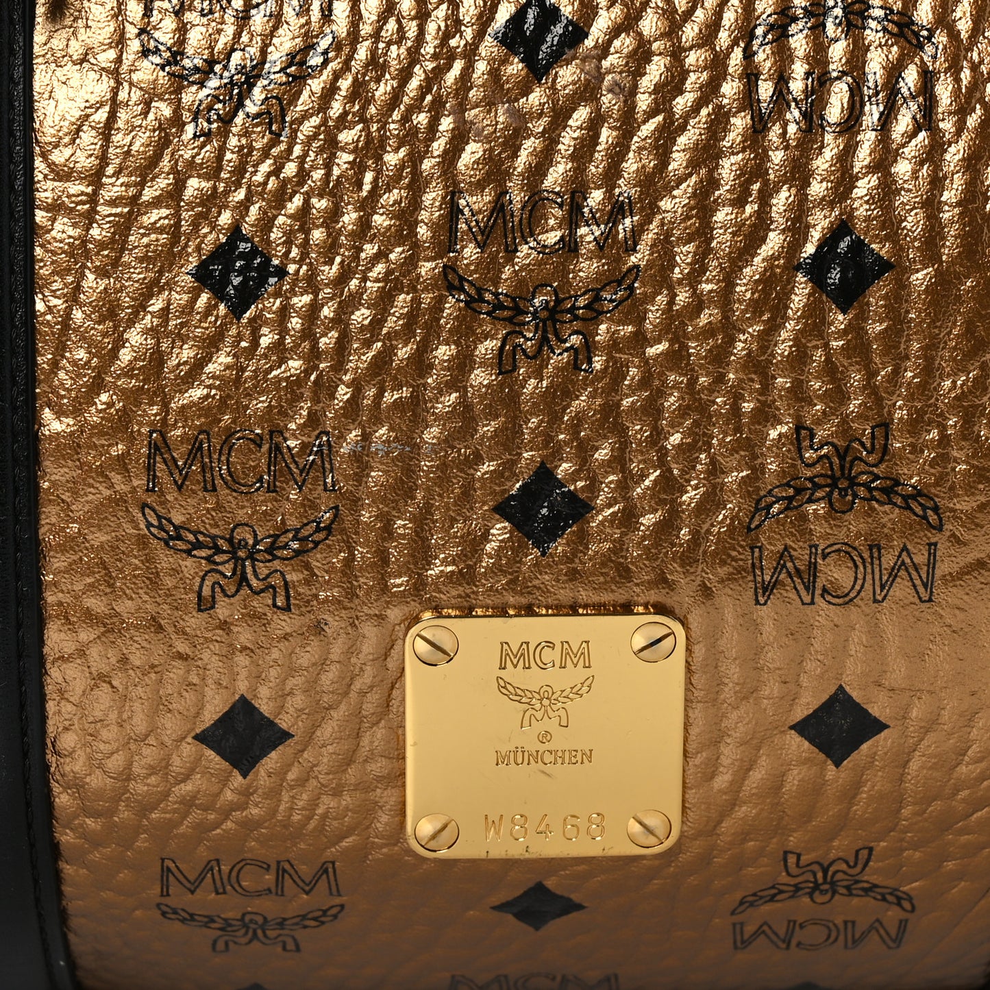 Metallic Visetos Traveler Weekender Duffle Bag Gold