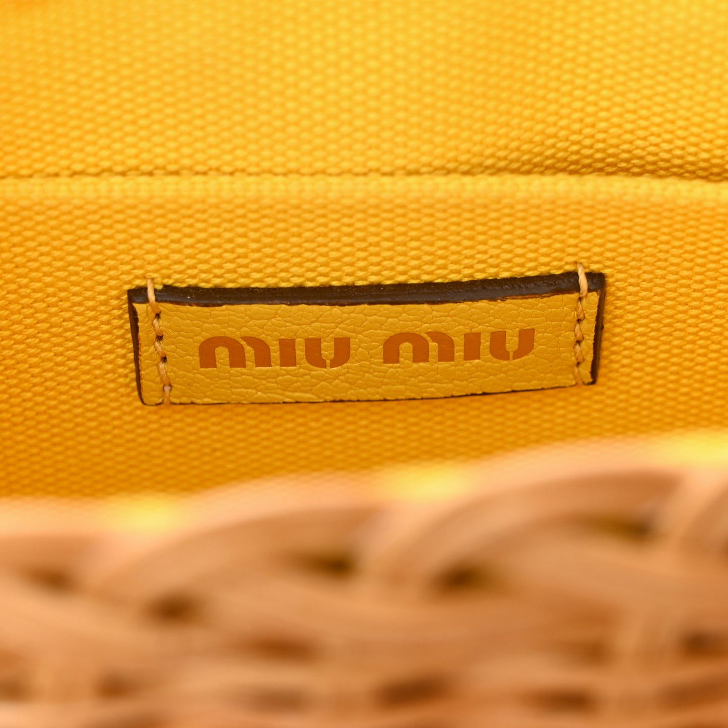 Goatskin Wicker Midollino Bag Yellow