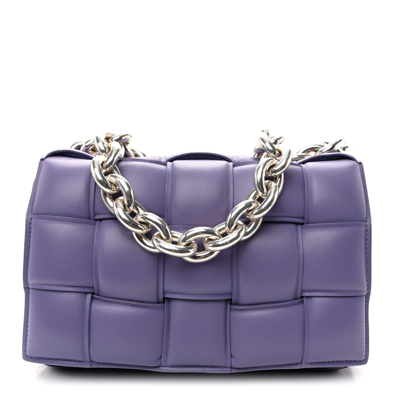 Bottega Veneta Lambskin Maxi Intreccio Padded Chain Cassette