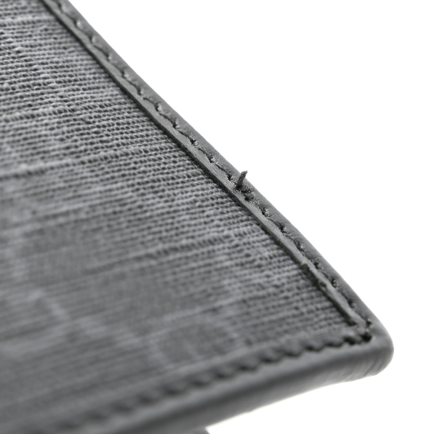 Gucci GG Supreme Monogram Textured Calfskin Retro Interlocking G Passport Case Black Grey 9 of 10