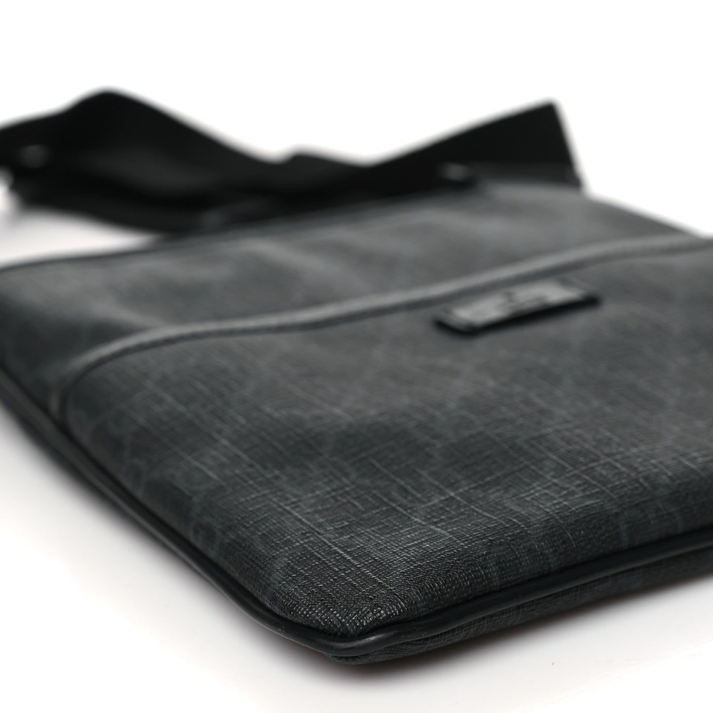 GG Plus Flat Messenger Bag Black Grey