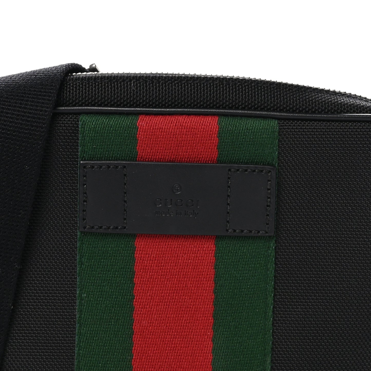 Canvas Web Slim Belt Bag Black