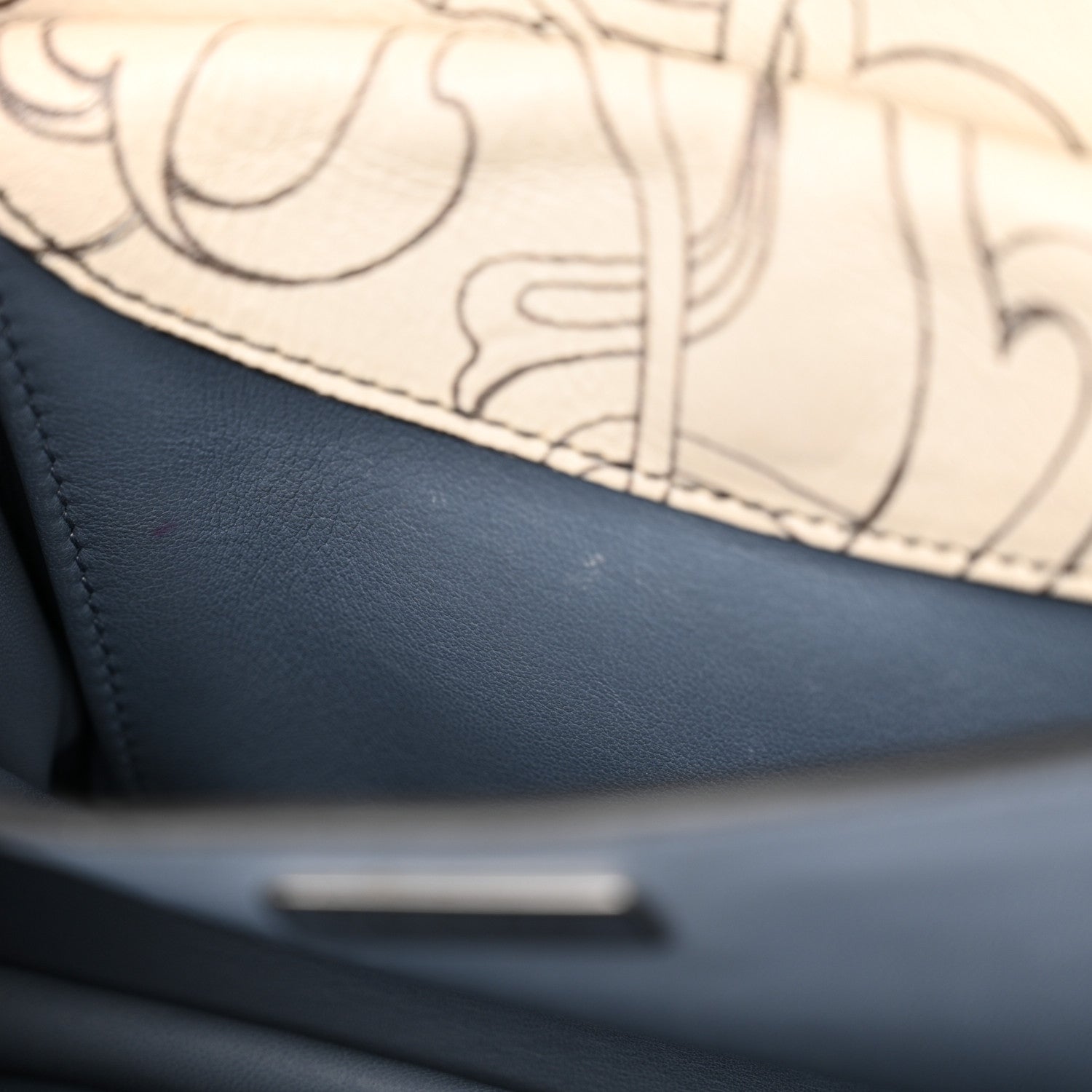 Prada X JAMES JEAN Glace Calfskin Rabbit Print Cahier Bag Opaline 11 of 18