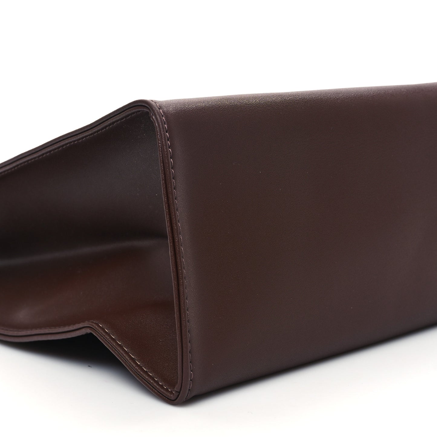 Vegan Leather Medium Shopping Bag Chocolate
