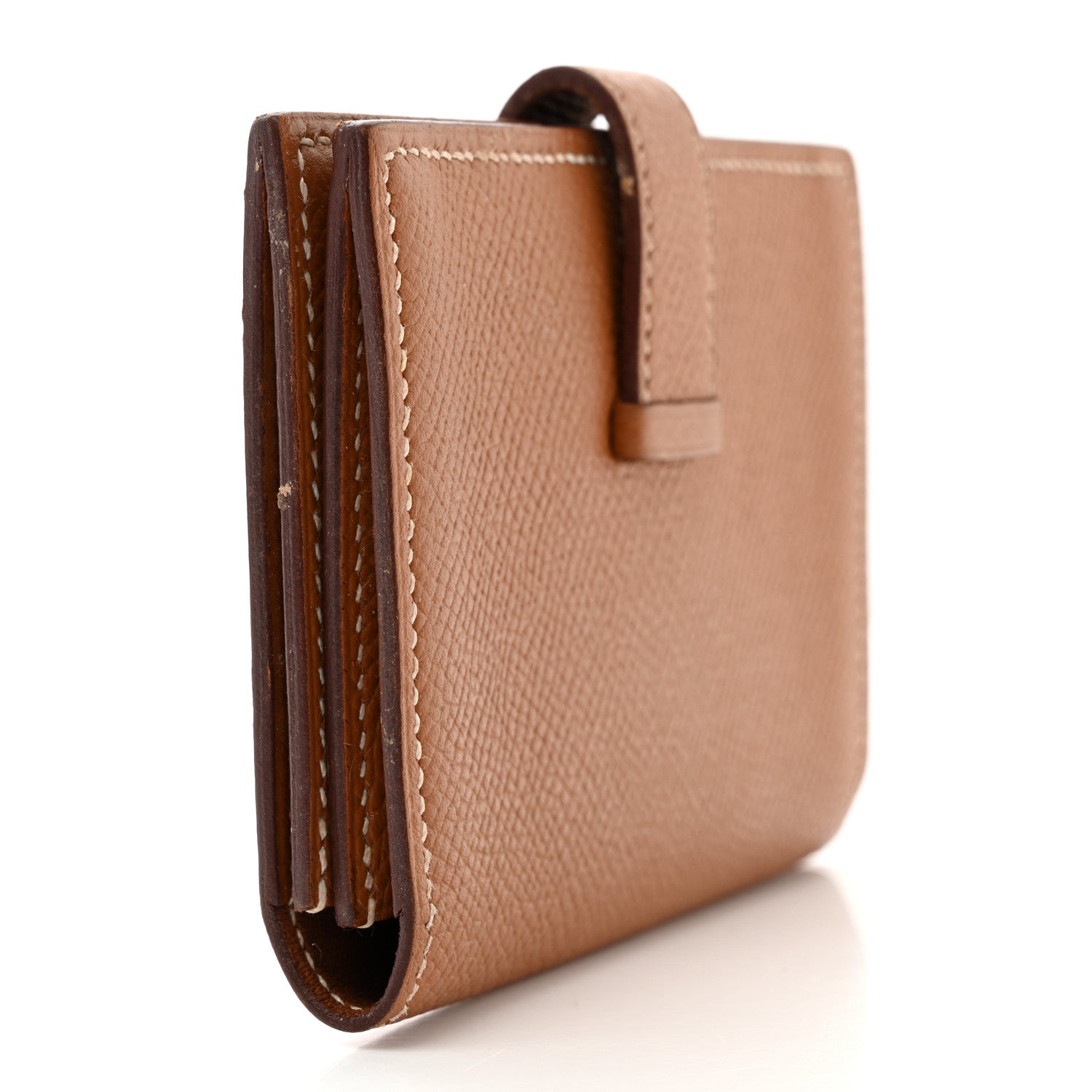 Hermes Epsom Bearn Card Holder Wallet Gold 3 of 9