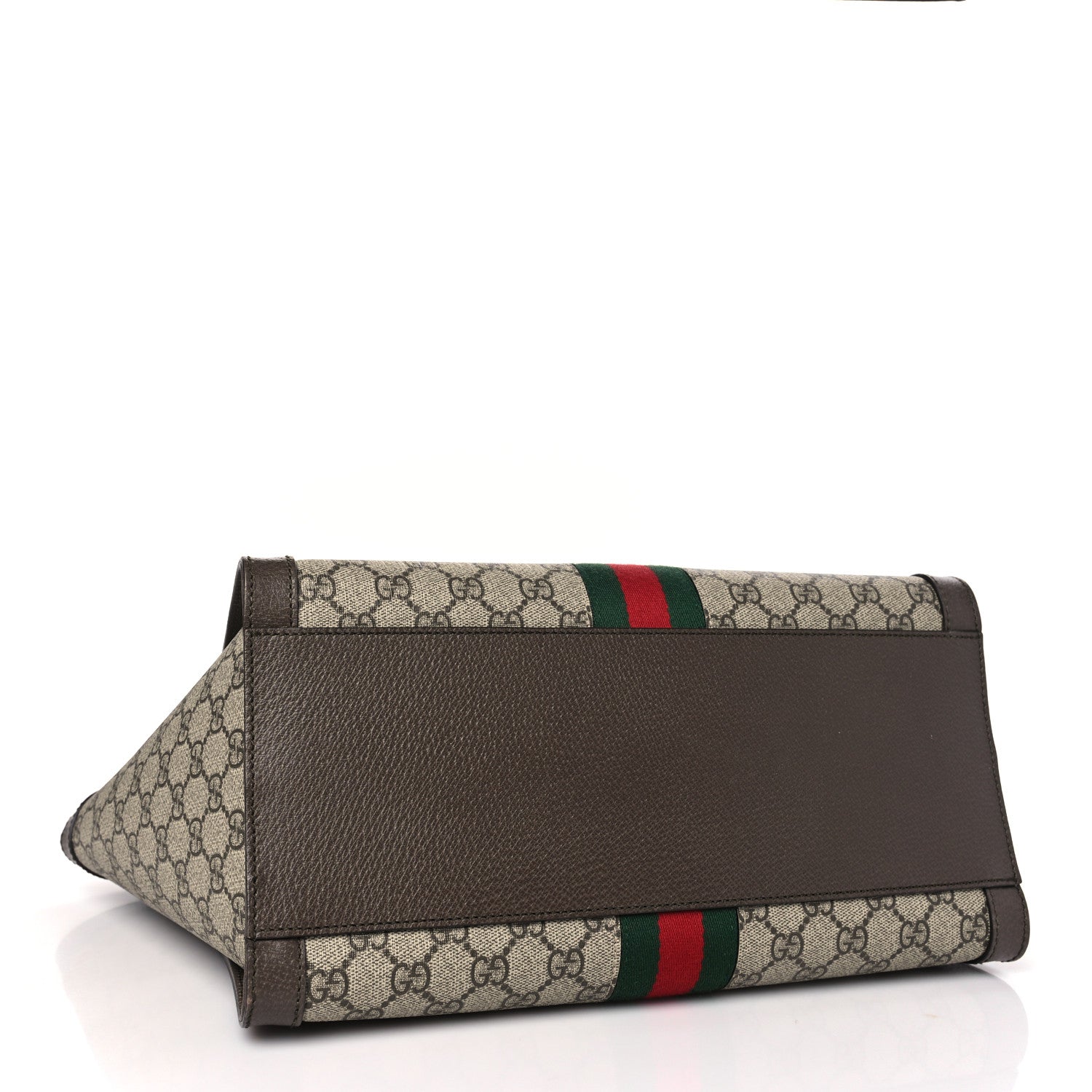 Gucci GG Supreme Monogram Web Medium Ophidia Tote Bag Brown 4 of 10