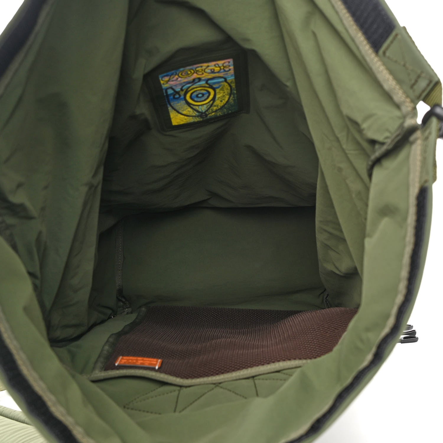 Loewe Recycled Nylon Eye/LOEWE/Nature Roll Top Backpack Khaki Green 5 of 15