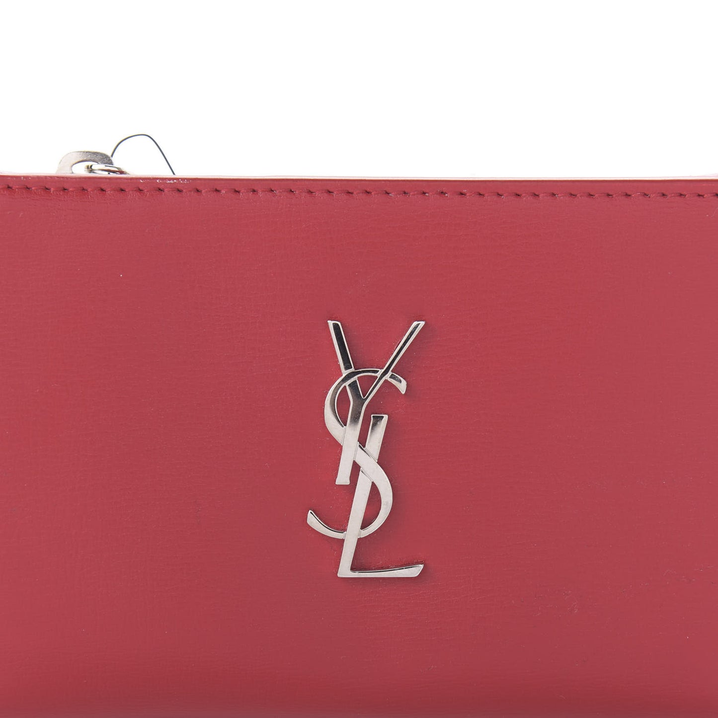 Smooth Calfskin Monogram Zipped Two-Part Wallet Red