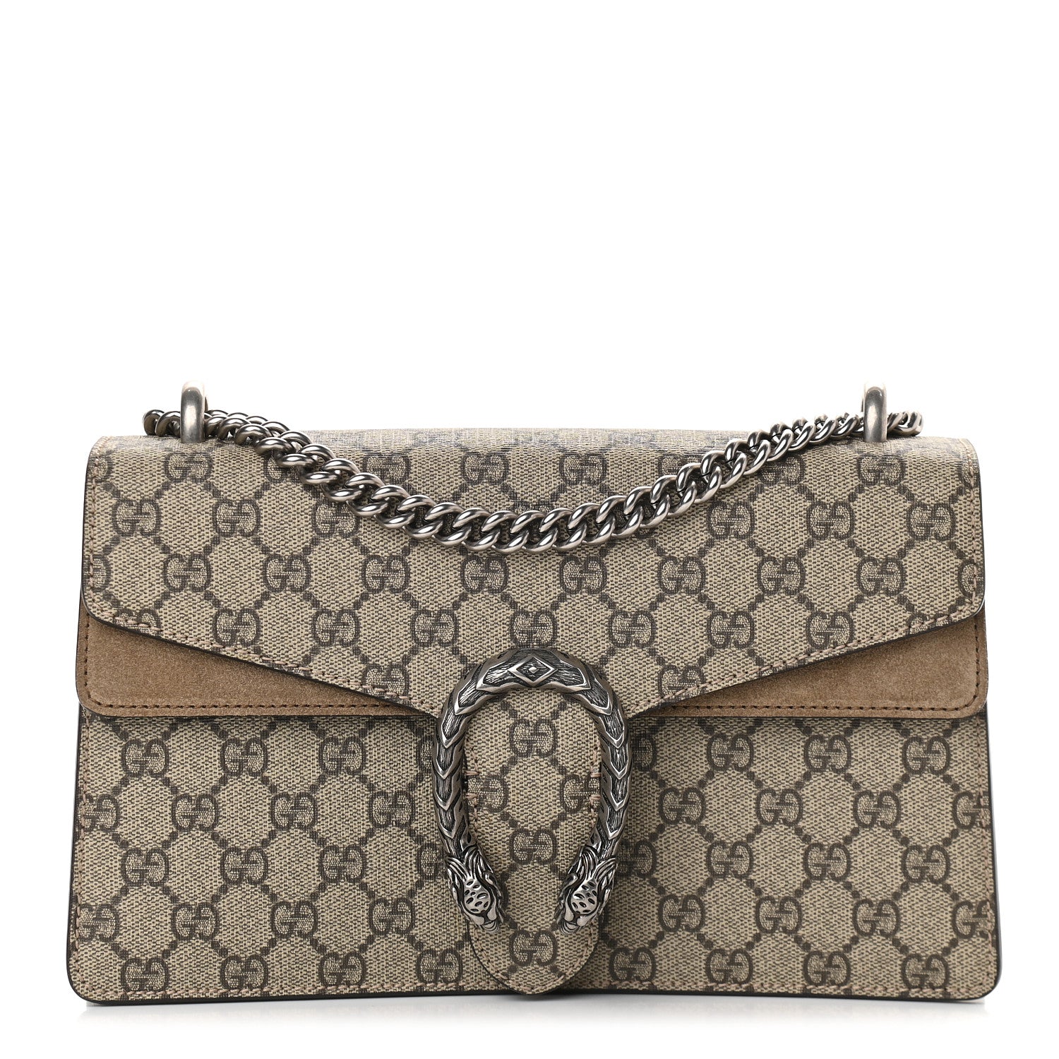Gucci GG Supreme Monogram Small Dionysus Shoulder Bag Taupe 1 of 9