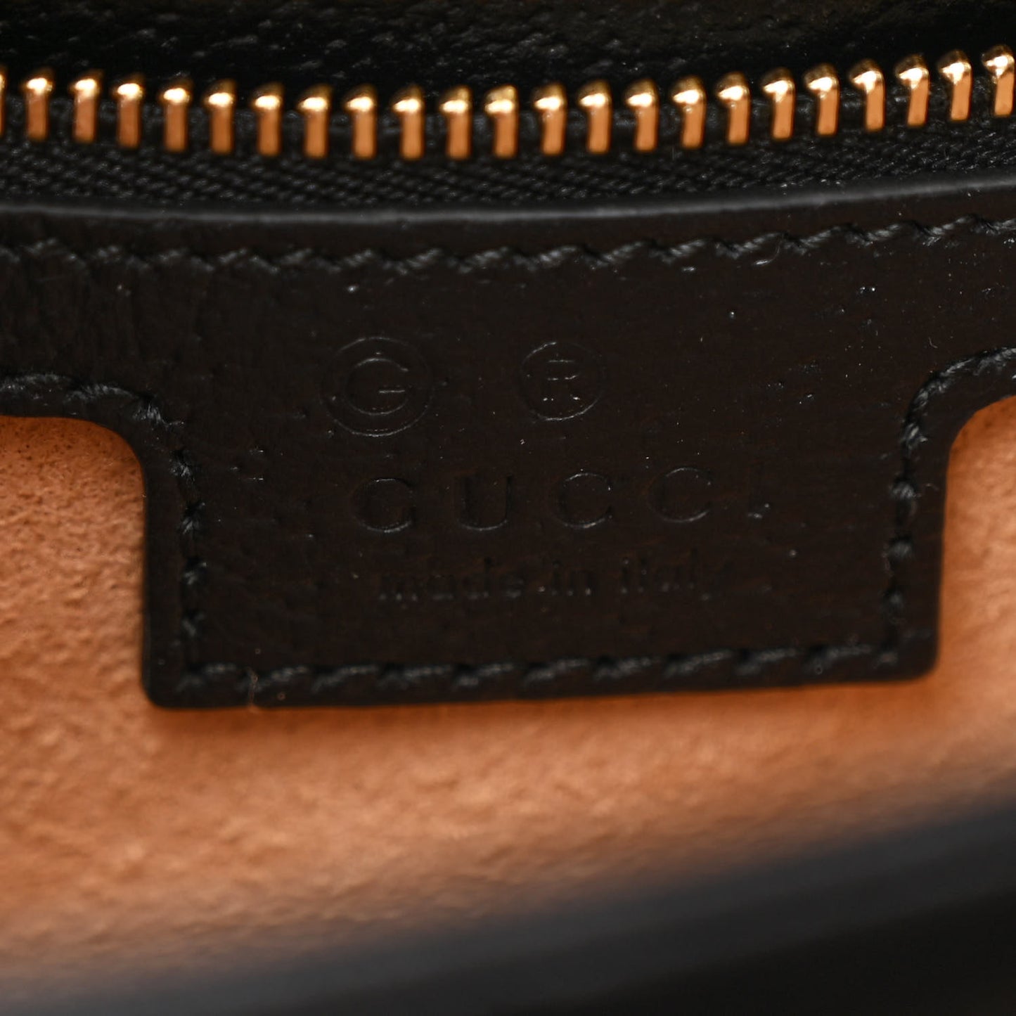Textured Dollar Calfskin Web Small Ophidia Padlock Top Handle Bag Black