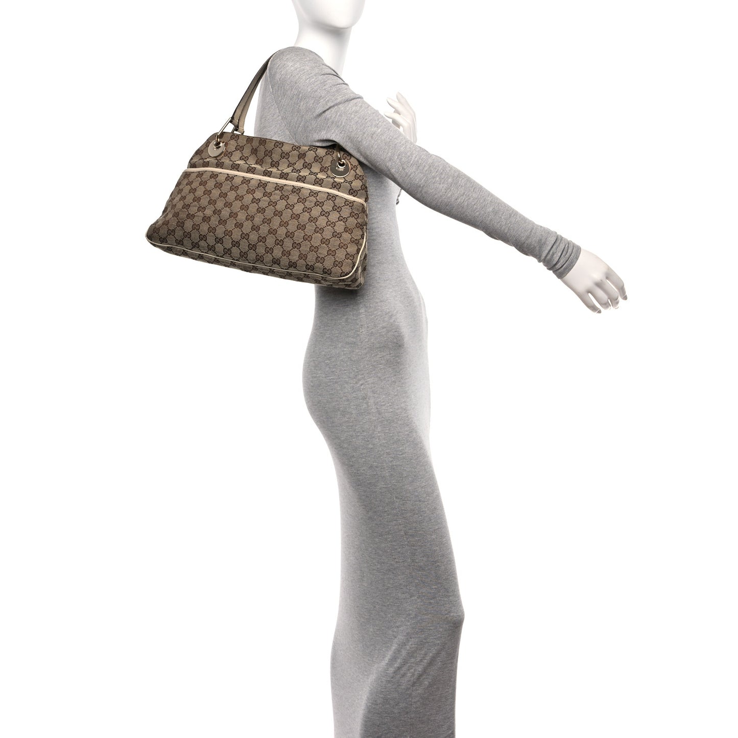 Monogram Medium Eclipse Shoulder Bag Off White