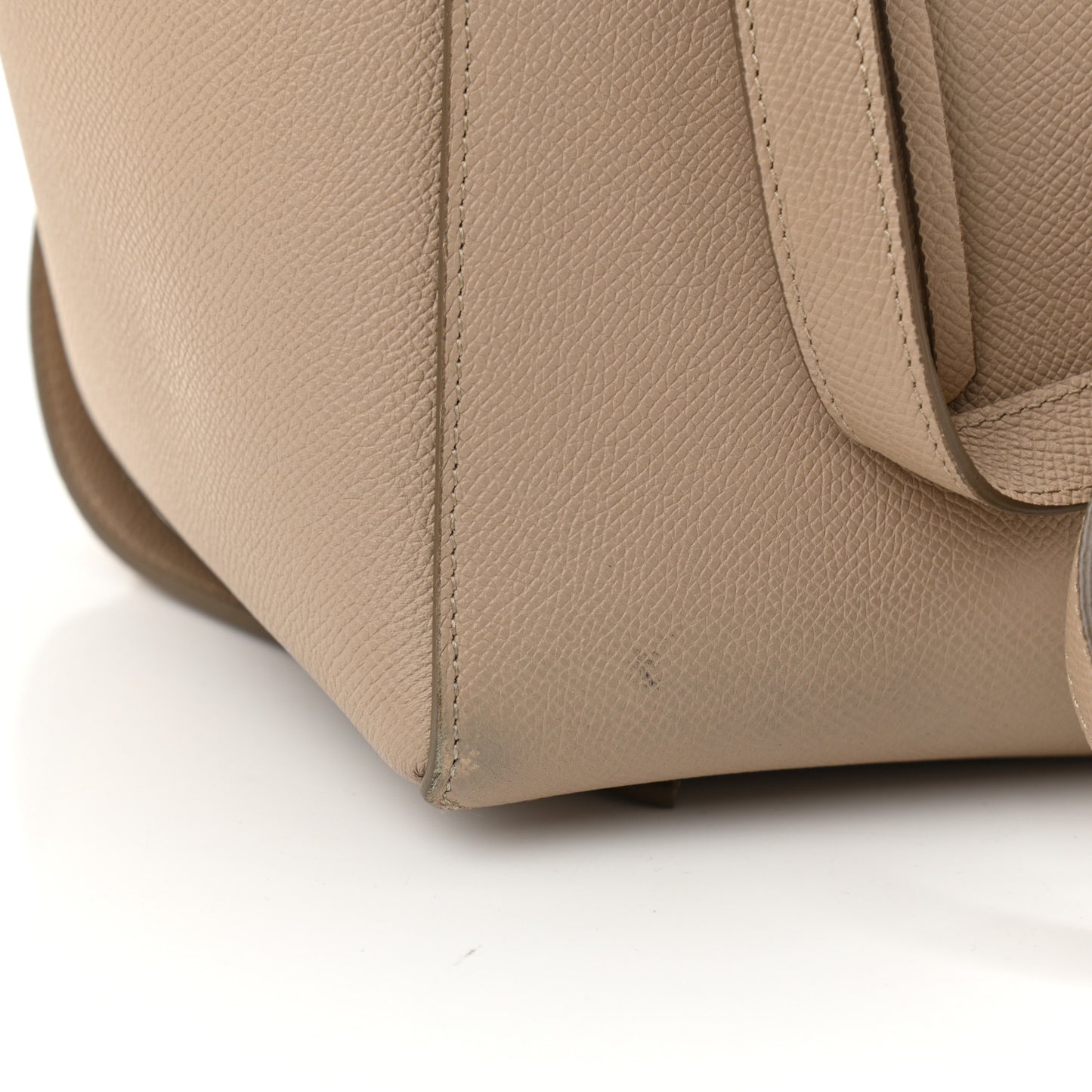 Grained Calfskin Mini Belt Bag Light Taupe