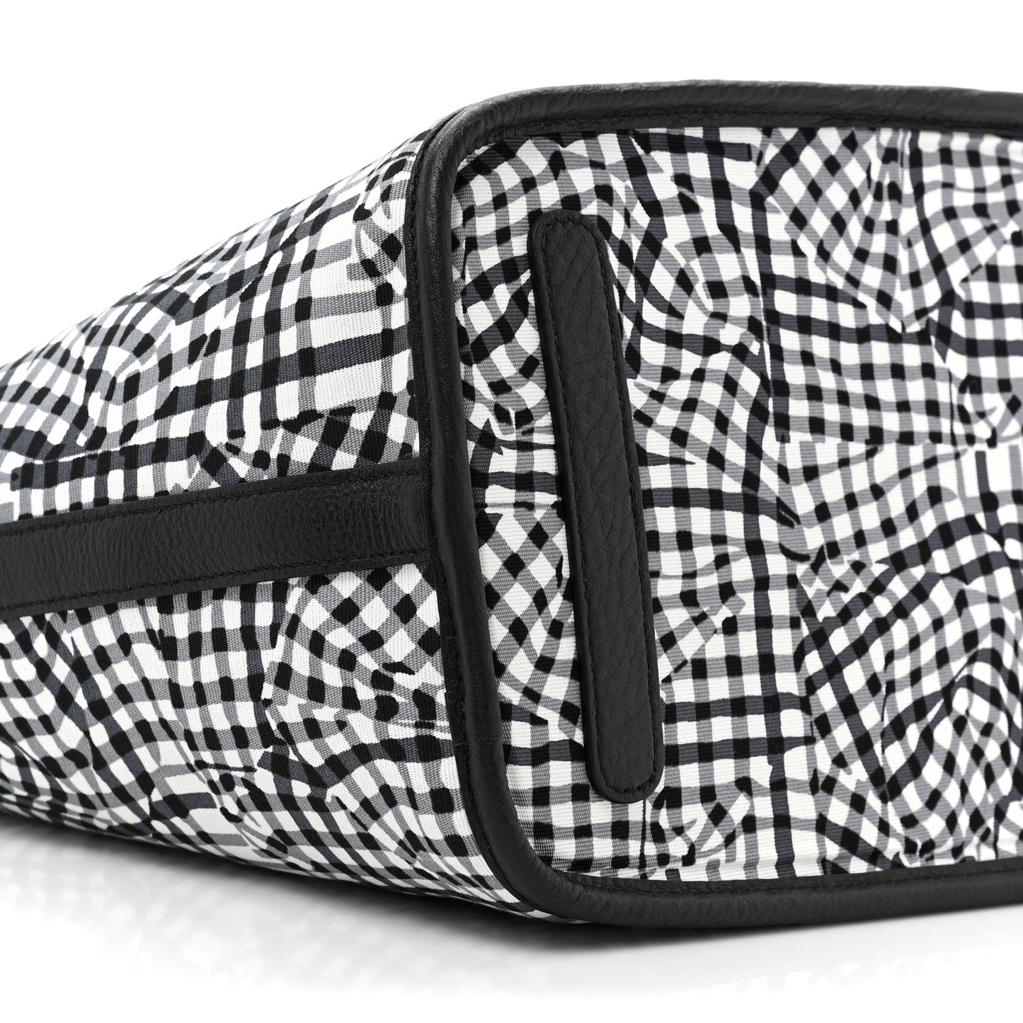 Grained Calfskin Visetos Medium Liz Reversible Shopper Tote Black