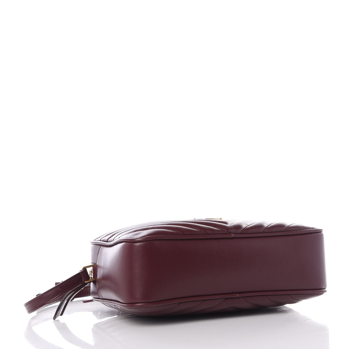 Calfskin Matelasse Monogram Lou Camera Bag Dark Legion Red