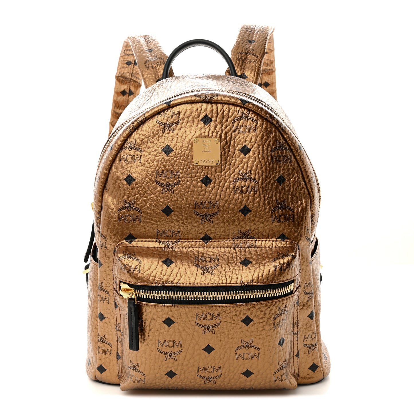 Metallic Visetos Small Stark Backpack Gold