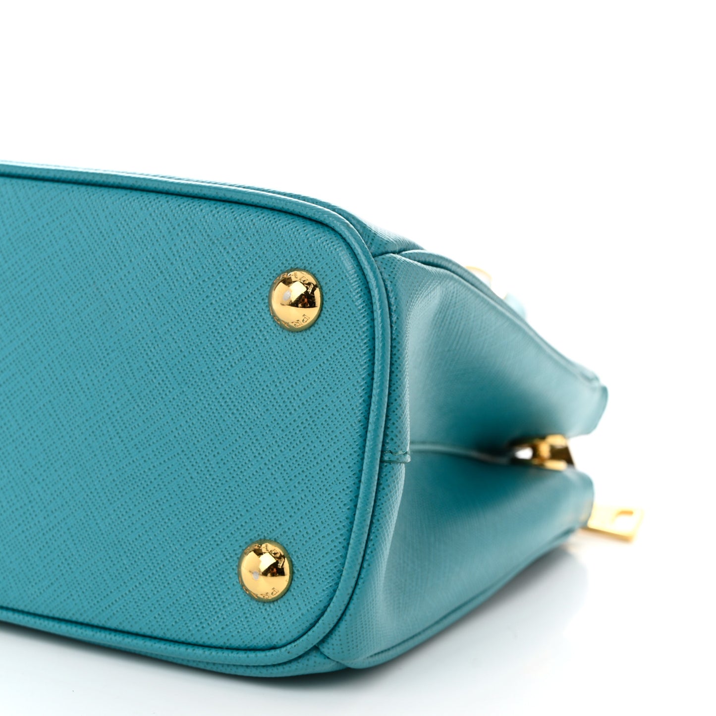 Saffiano Lux Small Galleria Double Zip Tote Turchese